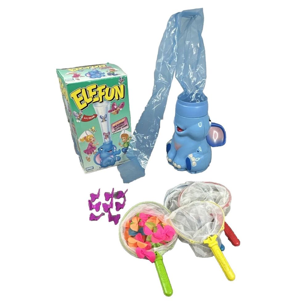 Vtg 1993 Original Elefun Elephant Butterfly Game Parker Brothers 95% Complete